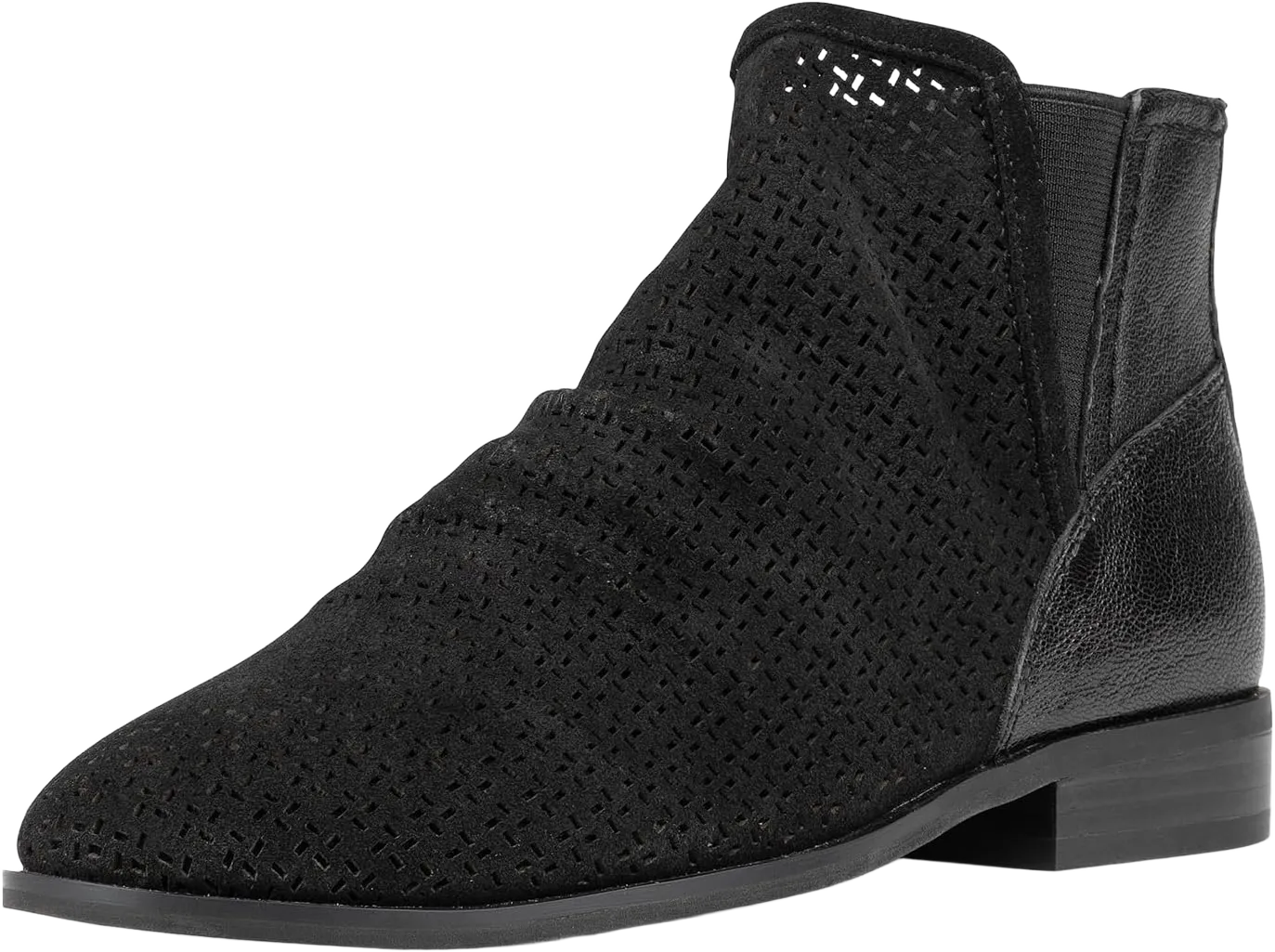 NYDJ Women's Concetta Perforated Suede Ankle Boot 8.5 Black