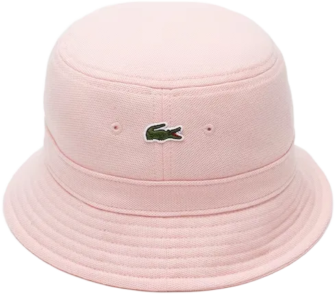 Men's Lacoste Unisex Organic Cotton Bucket Hat - Light Pink KF9