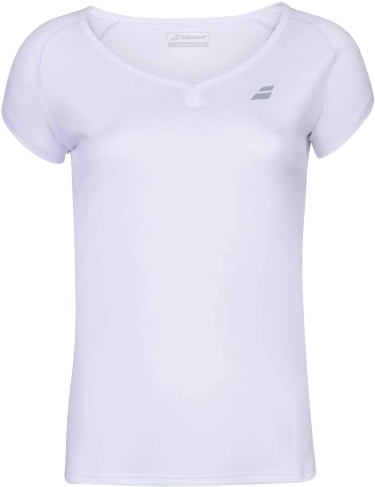 Babolat Women's Play Cap Sleeve Tennis Top X-Small White/White