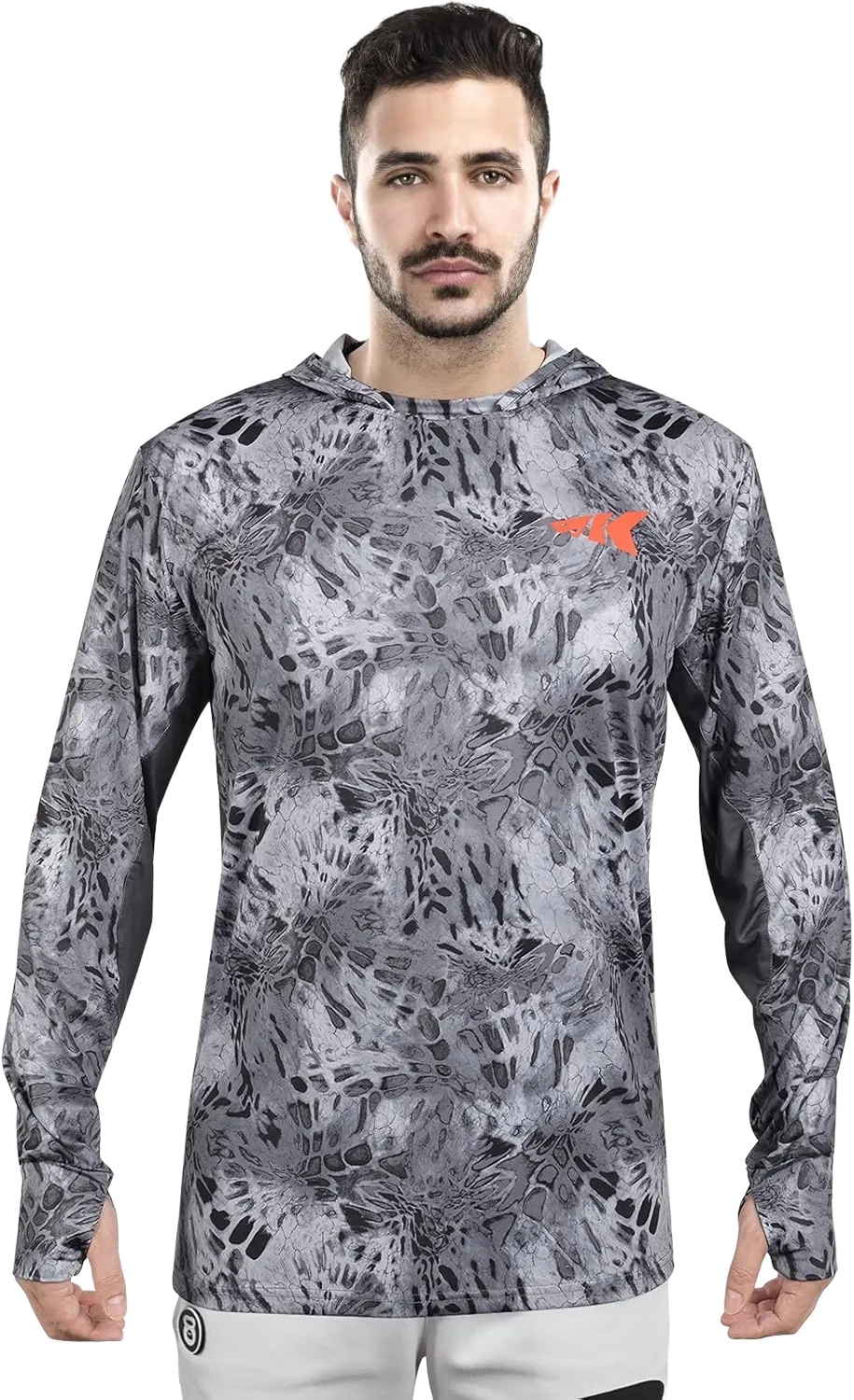 KastKing UPF 50 Fishing Hoodie Shirt for Men and Women, Long Sleeve Fishing Hiking Shirt, Breathable Moisture Wicking Medium D:prym1 Slate Without Neck Gaiter
