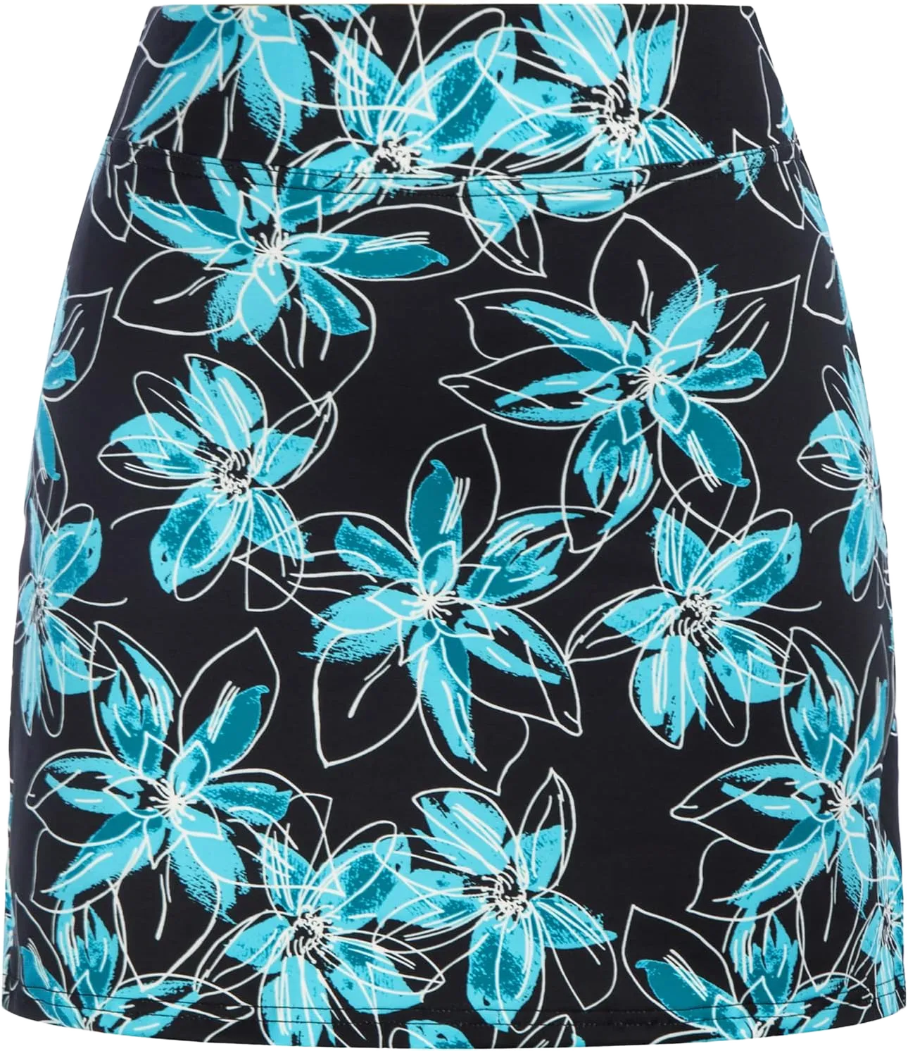 JACK SMITH Plus Size Golf Tennis Skirt for Women Floral Print Skirts with Pockets Blue Print XL