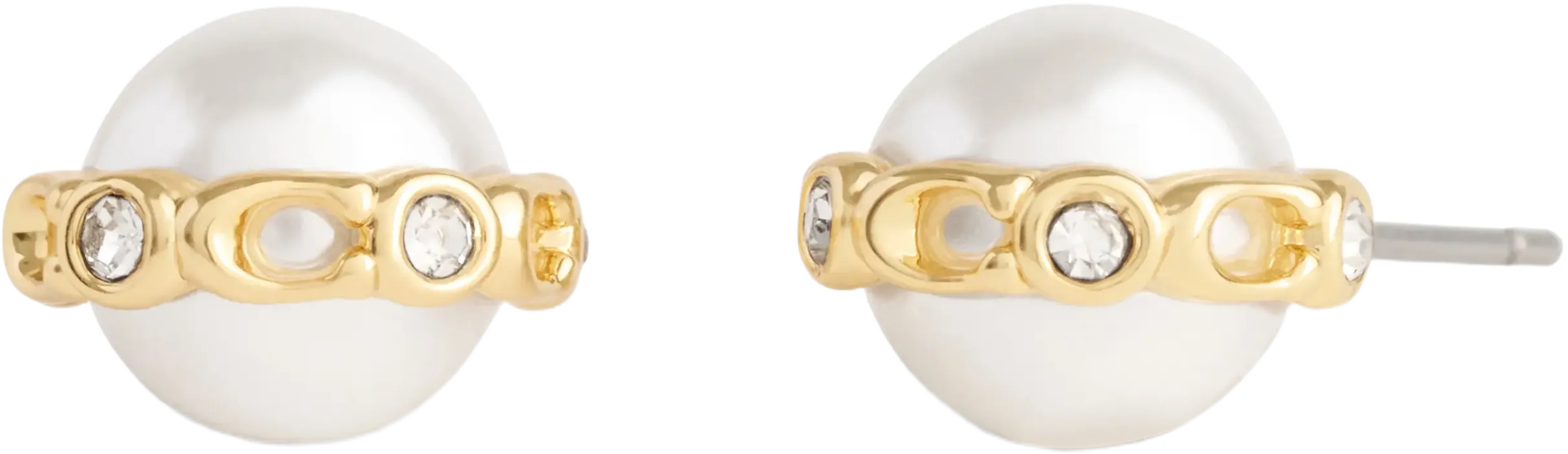 COACH Faux Pearl Stud Earrings