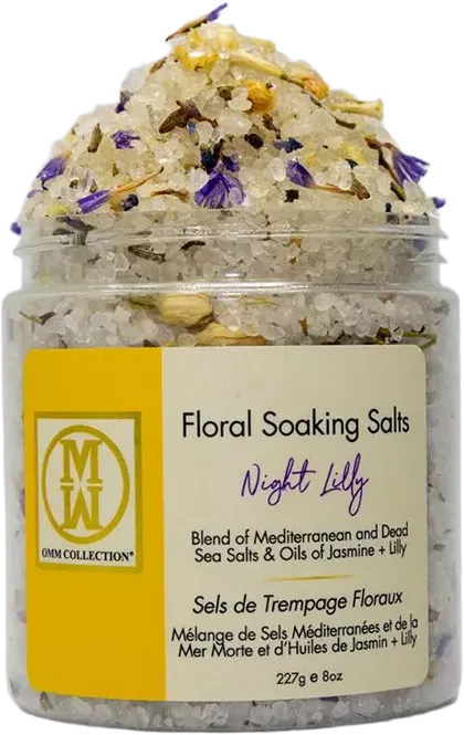 OMM Collection Floral Soaking Bath Salts Night Lily 8oz