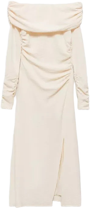 Mango Women's Off-The-Shoulder Draped Dress