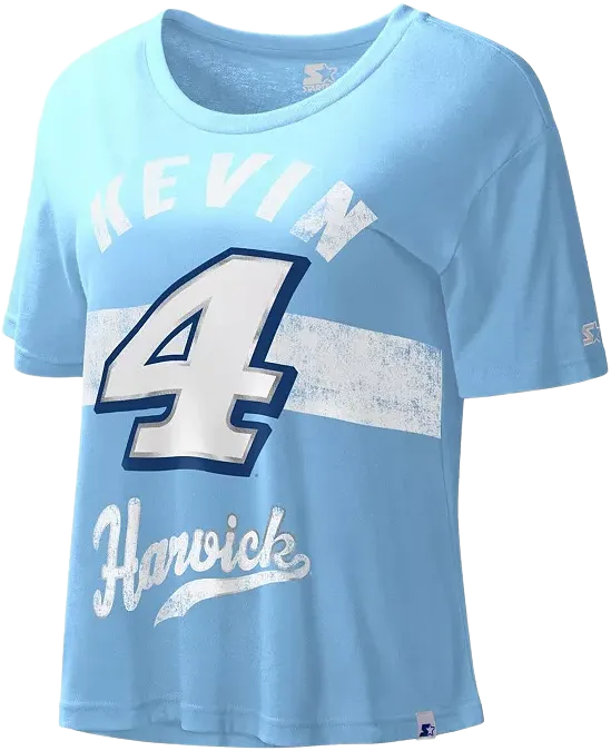 Women's Starter Light Blue Kevin Harvick Record Setter T-shirt