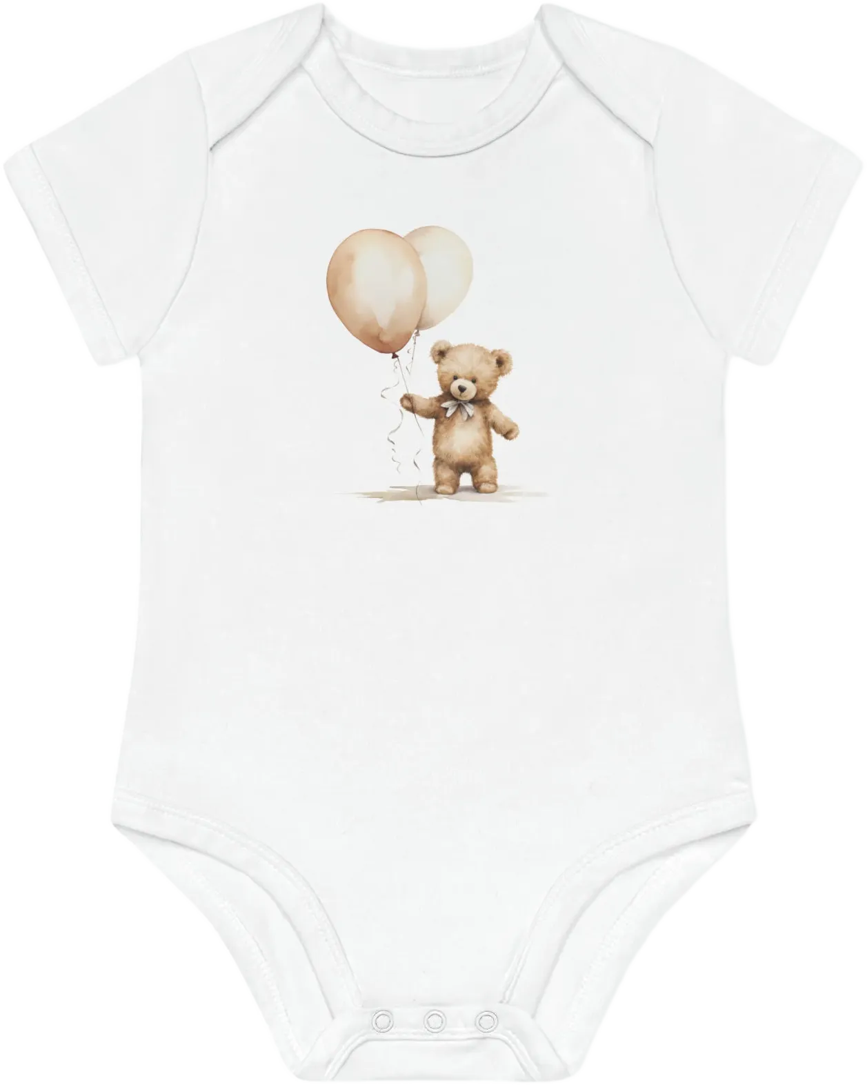 Watercolor Neutral Bodysuit, Unisex Baby One-Piece, Polka Dot Infant Outfit, Soft Cotton Newborn Romper, Baby Shower Gift Idea, Teddy Bear