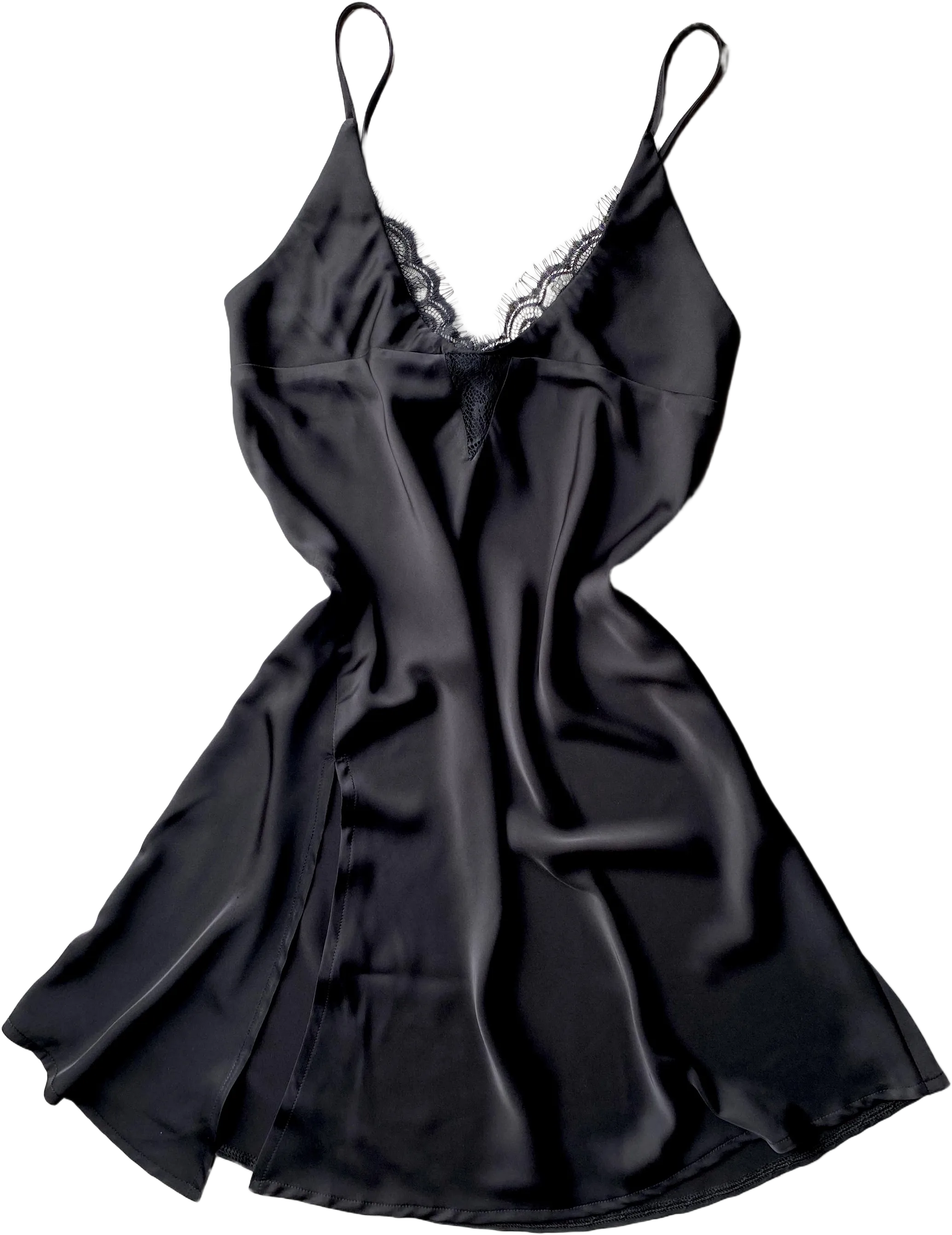 Bride Nightgown – MISO Satin Slip Dress | Honeymoon Nightdress with Slit | Silk Nightgown for Women | Bridal Lingerie | Romantic Nightwear.