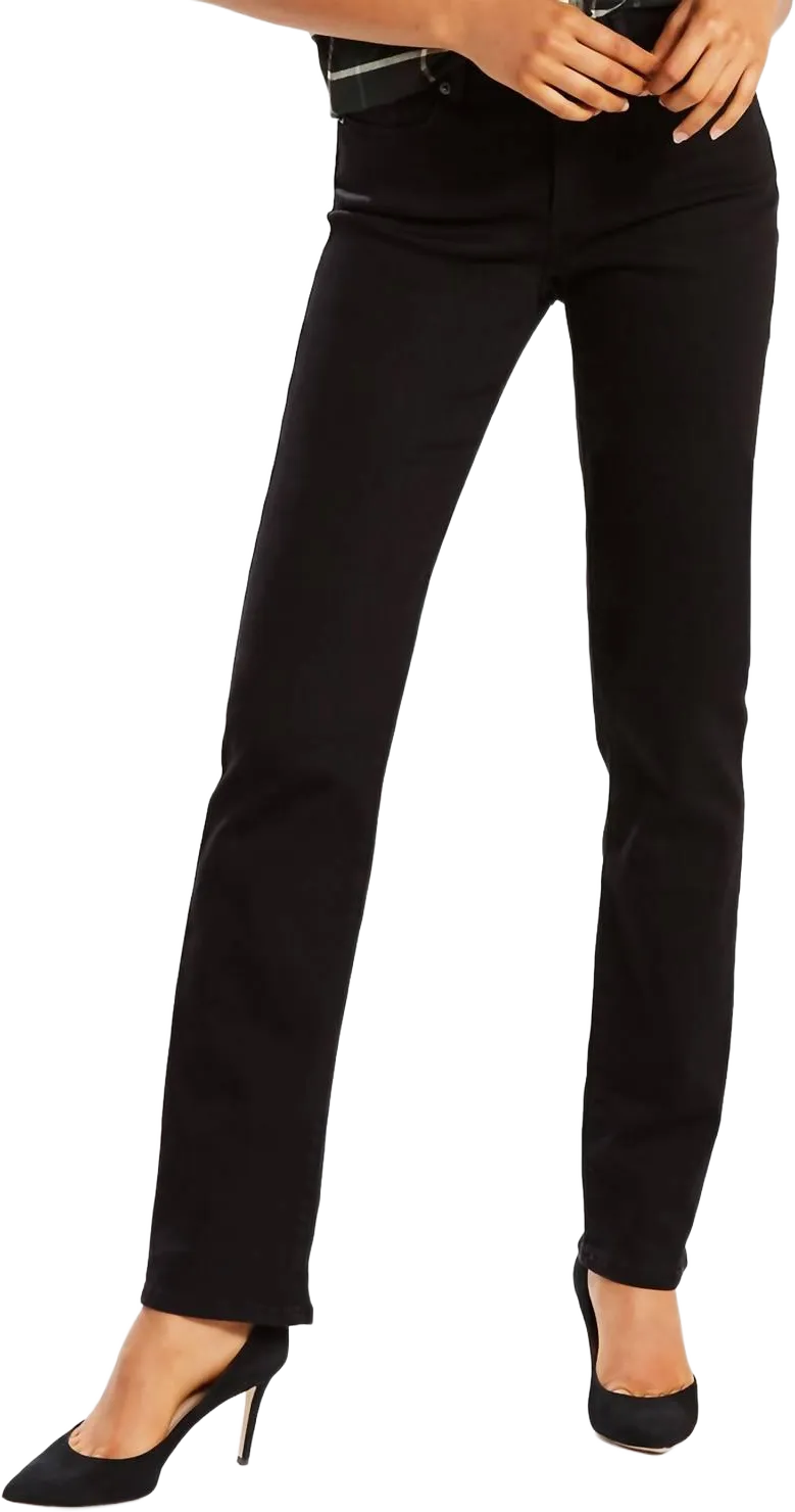 Levi's Women's Black Classic Straight Leg Regular-Fit Soft Jean