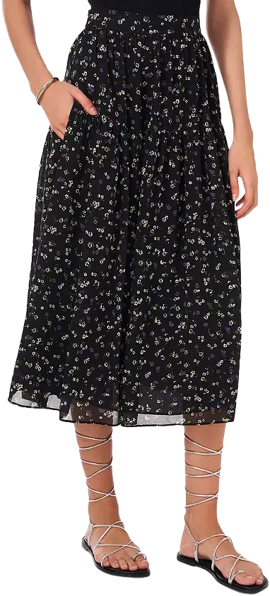 1.STATE A Line Midi Skirt