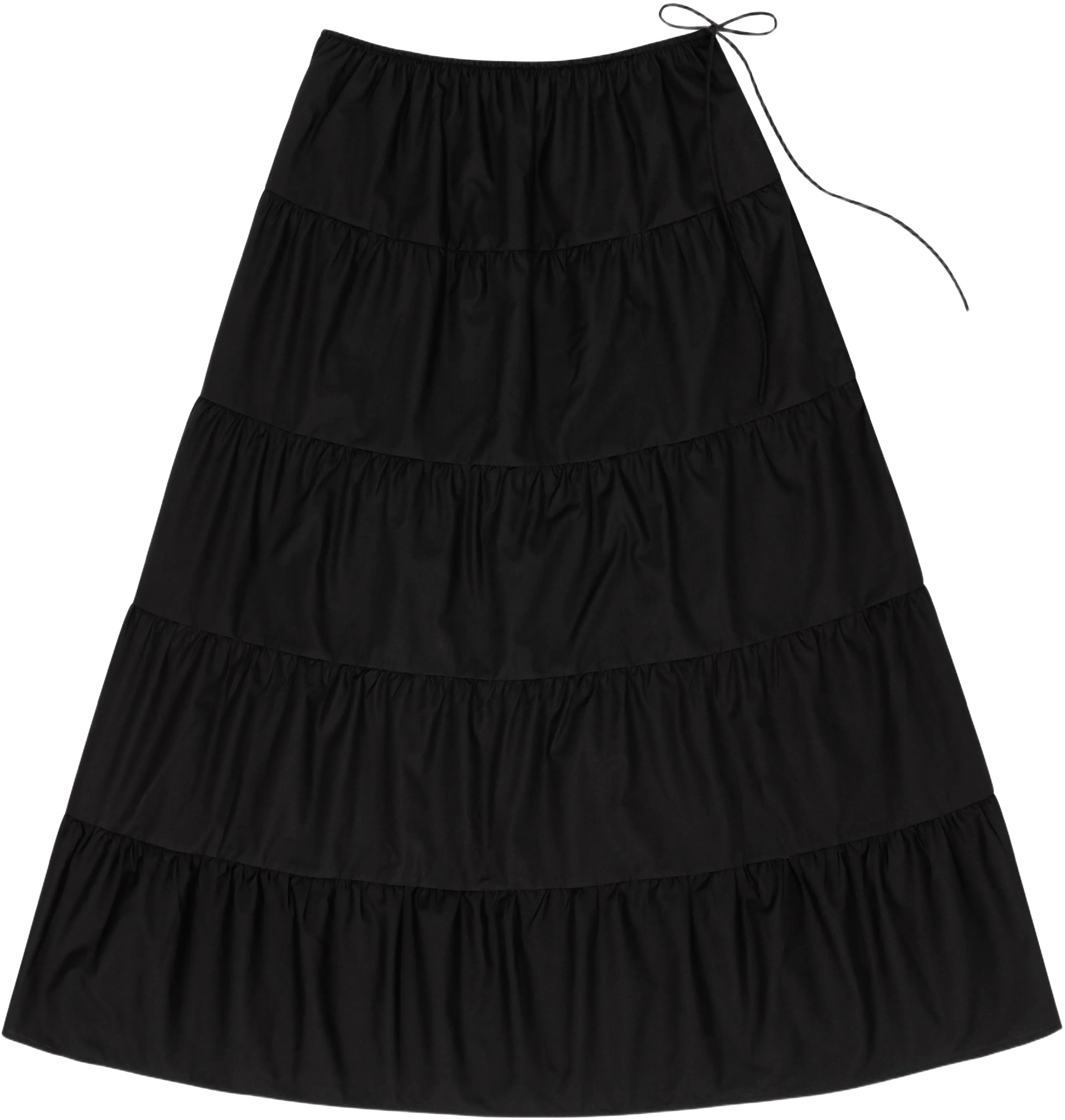 Tiered Maxi Skirt - Black
