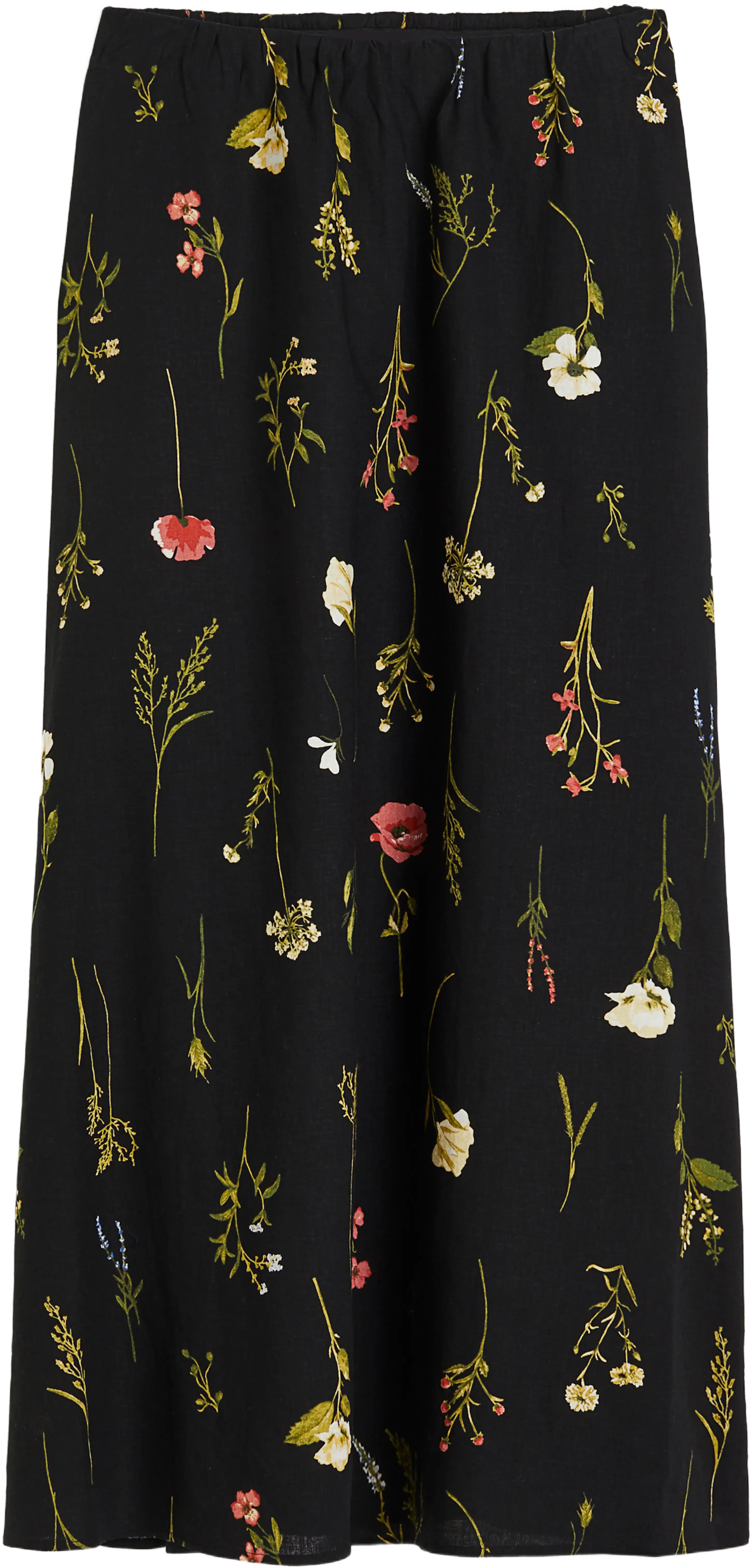 Linen-blend Maxi Skirt