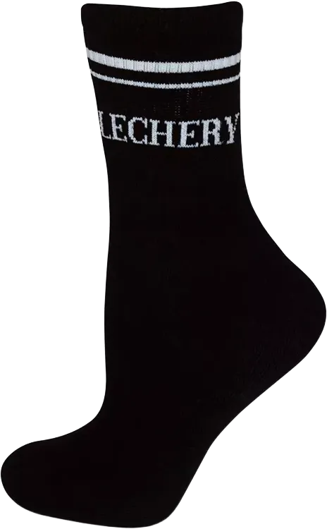 LECHERY Women's Varsity Striped Crew Socks