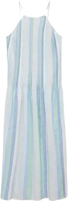 Mango Women's Striped Linen Dress