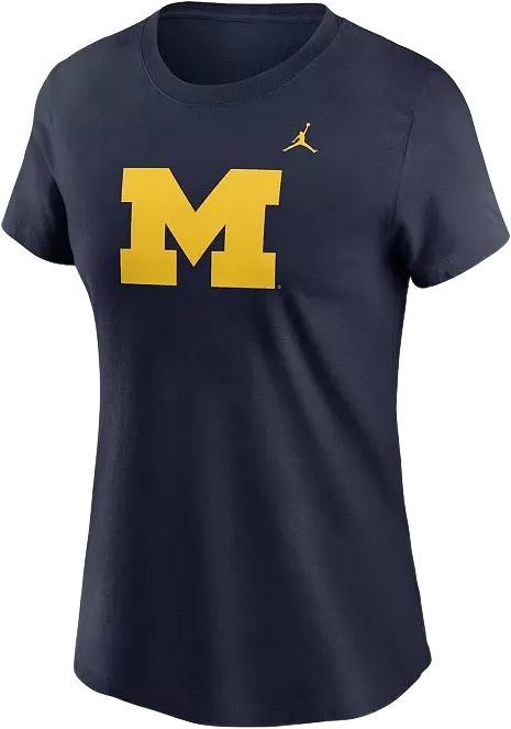 Jordan Women's Navy Michigan Wolverines Primetime Evergreen Logo T-Shirt