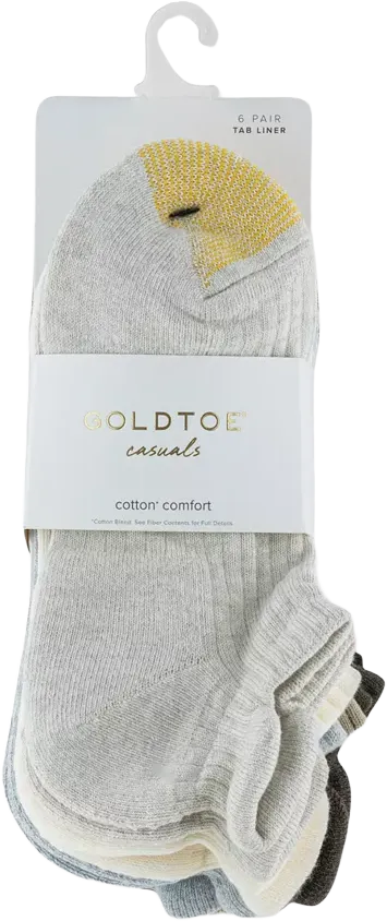 Gold Toe Women's 6-Pk. Everyday No Show Tab Socks GTDL0154R06