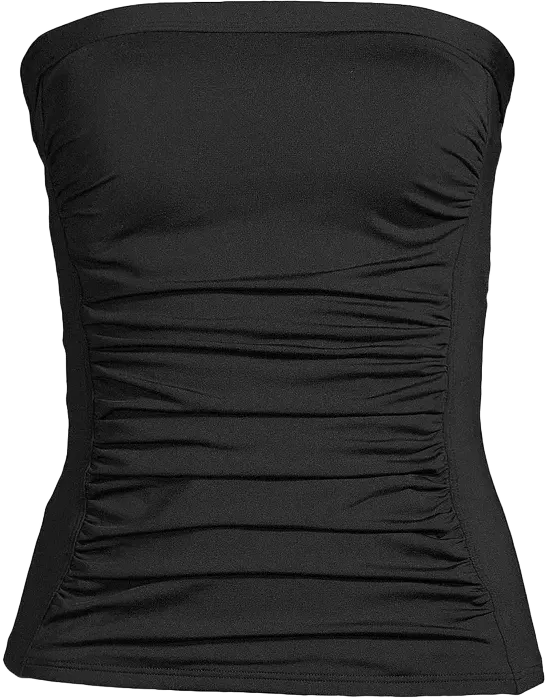 Lands' End Women's Bandeau Tankini Swimsuit Top