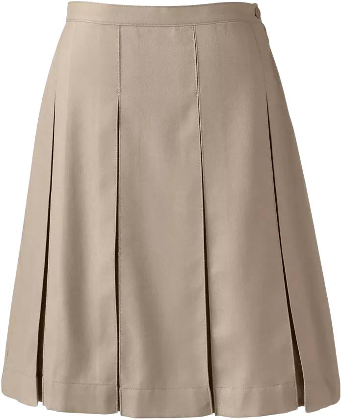 Lands' End Plus Size Box Pleat Skirt Top of Knee