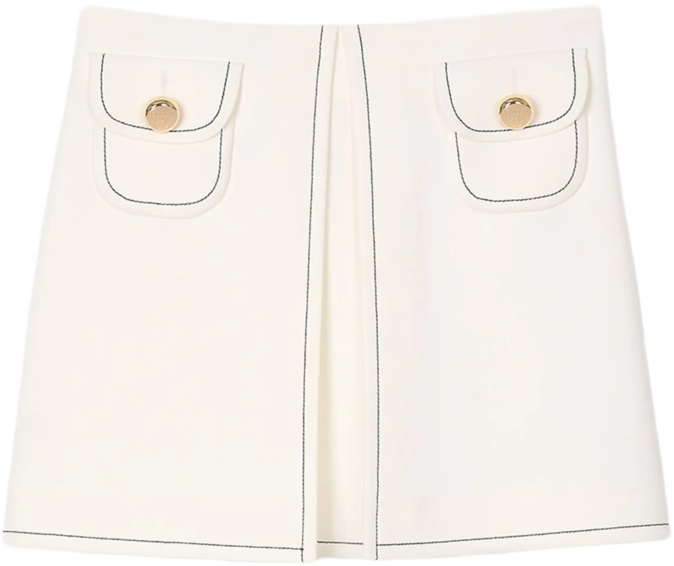SANDRO Short box-pleated skirt
