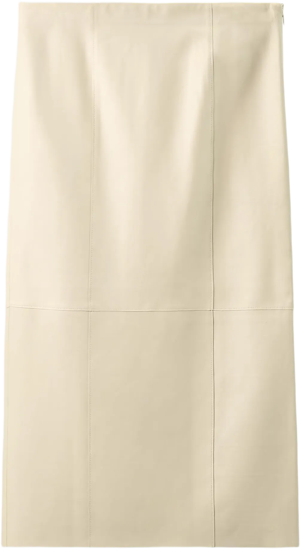 100% LEATHER MIDI SKIRT