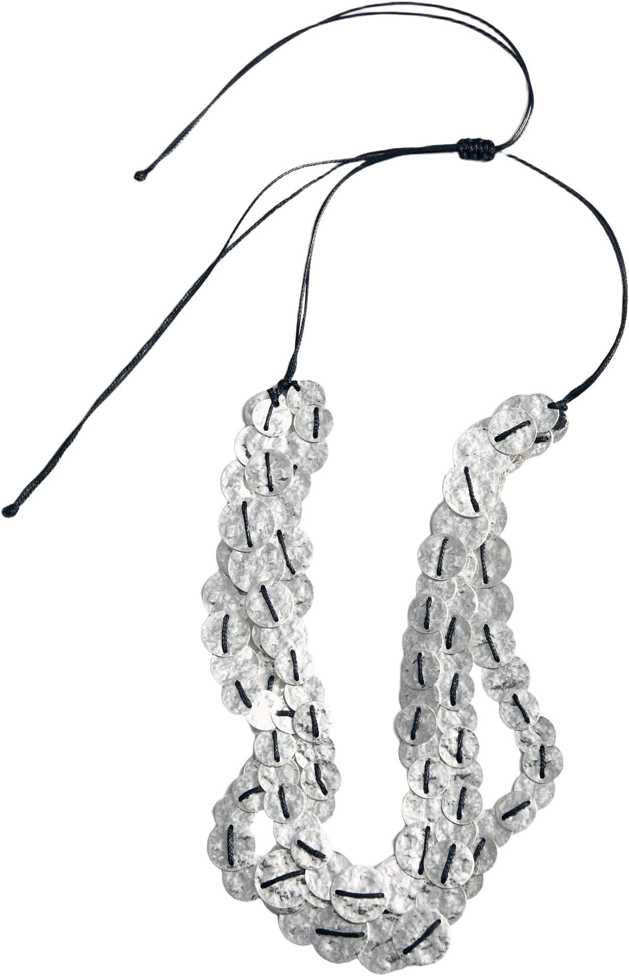 Multiple iron bead necklace