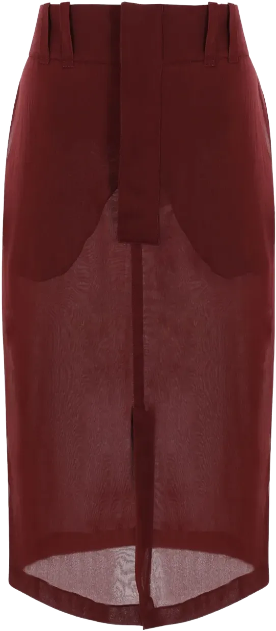 silk crepe pencil skirt