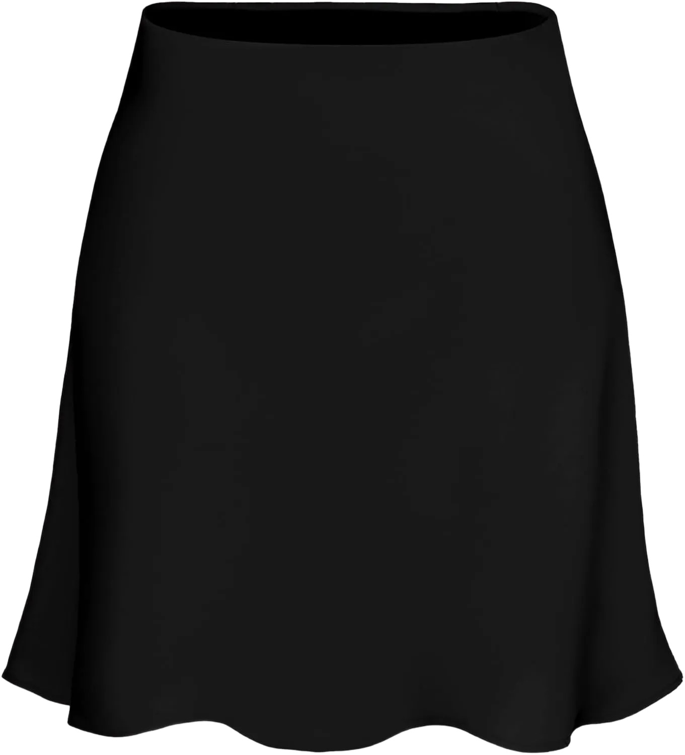 Mist Azur Women's Elegant Silky Satin Mini Skirt High Waist Bias Cut Short Skirt Leopard Print Mini A Line Skirts for Women Jet Black Medium