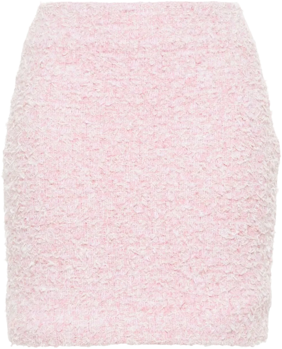 tweed bouclé mini skirt