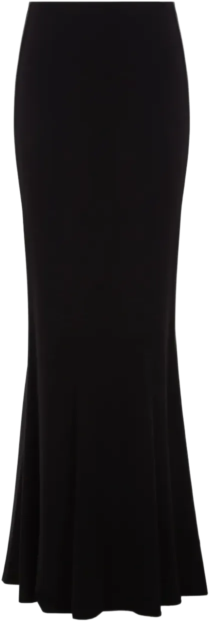 asymmetric-hem maxi skirt