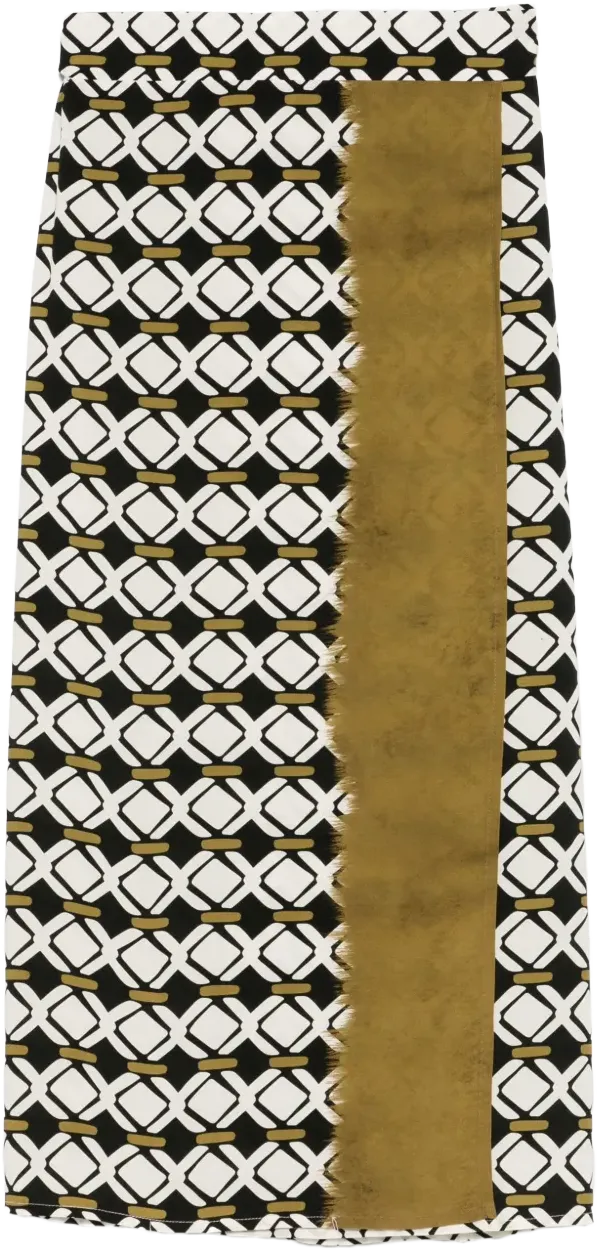 patterned maxi skirt