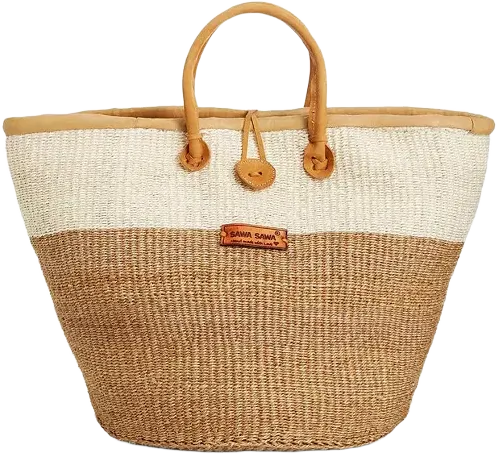 Earth Life Handwoven Sisal Straw Basket Tote