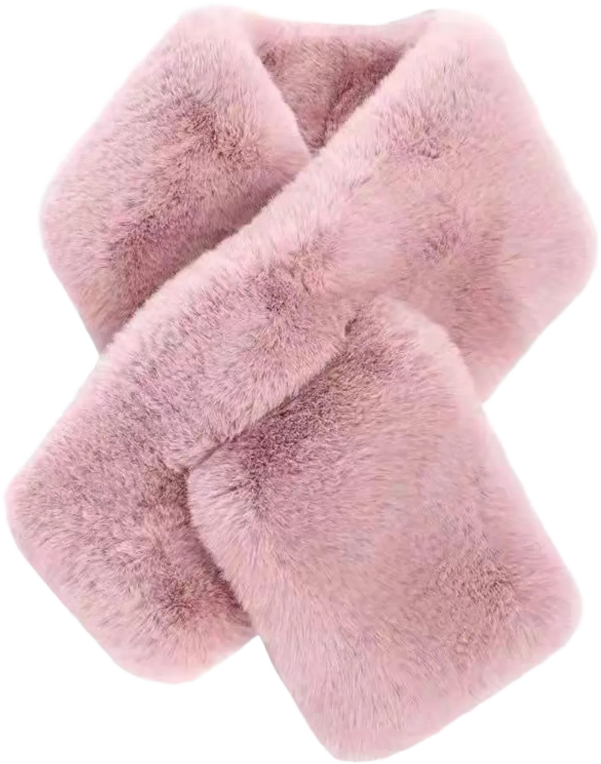 Faux Rabbit Fur Scarf Scarf Women Winter Warm And Cold Protection Collar Plus Velvet Thick Cross