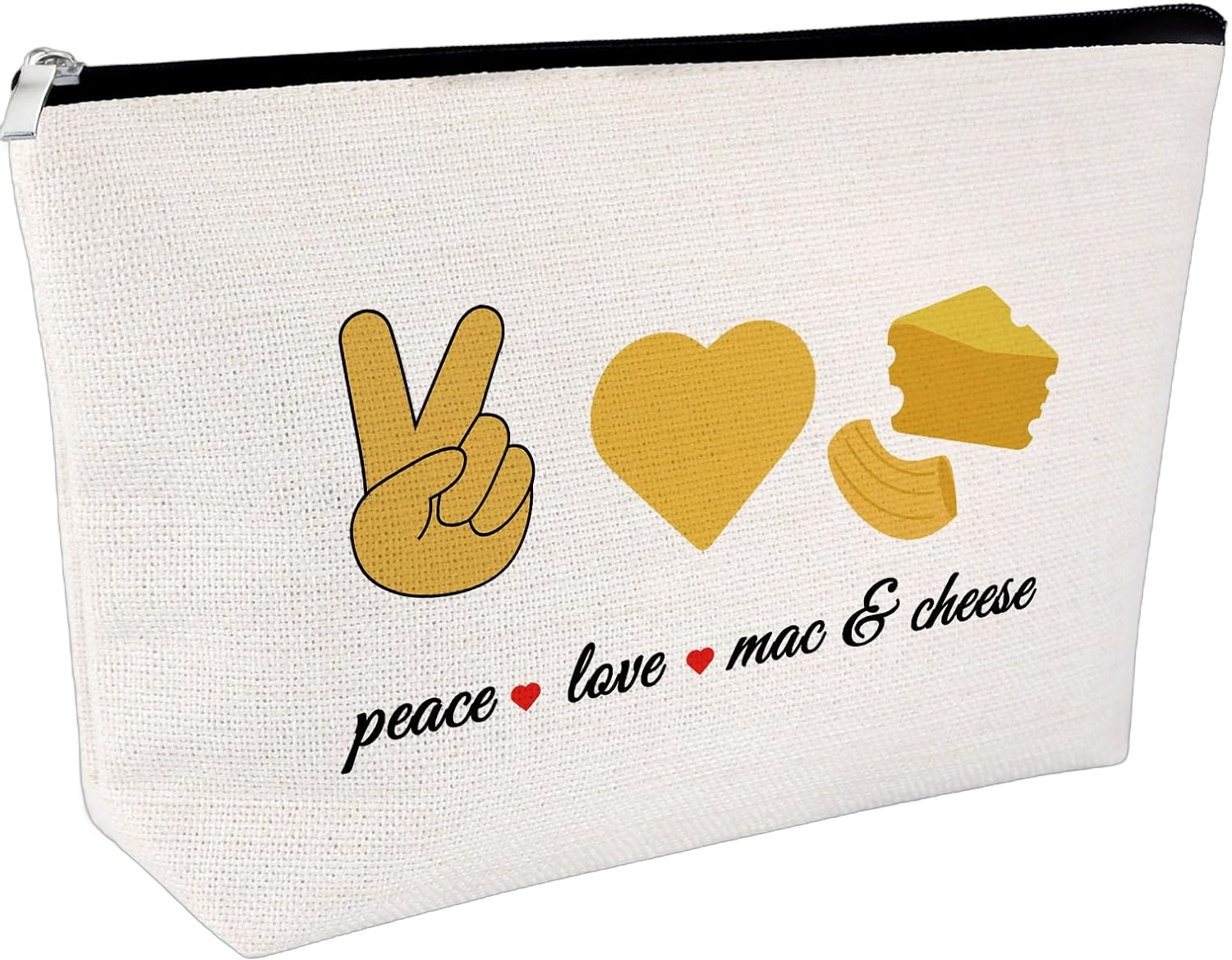 Macaroni And Cheese Gift Makeup Bag Cheese Lover Gift for Girl Cheese Gifts For Women Cosmetic Bag Mac And Cheese Themed Gift Birthday Christmas Gift For Foodie Chef Baker Pastry Food Lovers Gift Food Gifts Makeup Bag-3